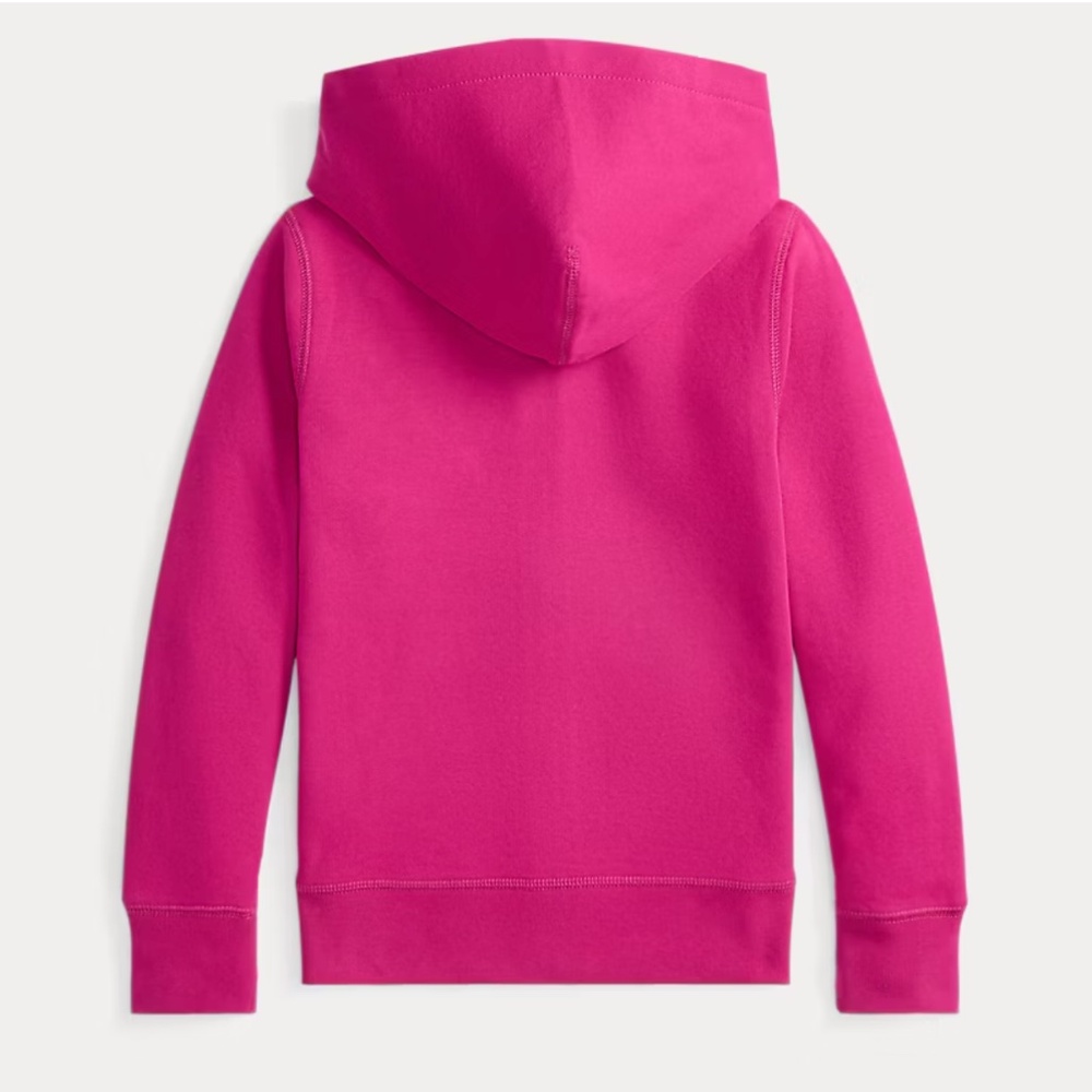 Polo by Ralph Lauren Girls' French Terry Full Zip Hoodie in Preppy Pink size 16 - Picture 6 of 6